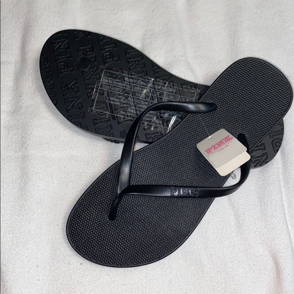 PINK: Black Sandals